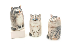 Personalized Cat Urn with Semi-spherical cover