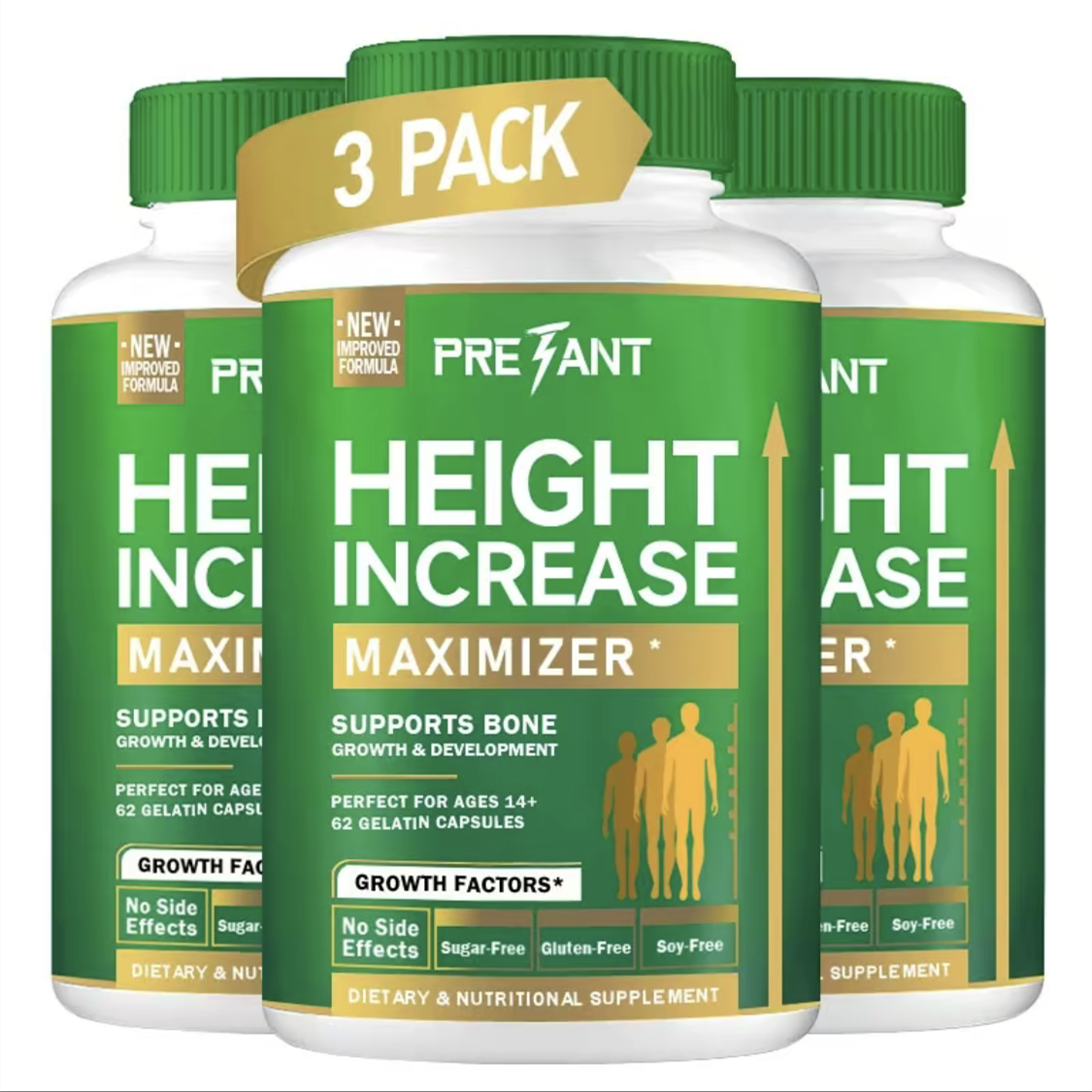 Growth Capsules to GrowTaller-Height Increase Maximizer withCalcium for Bone Strength -Natural GetTaller Supplement